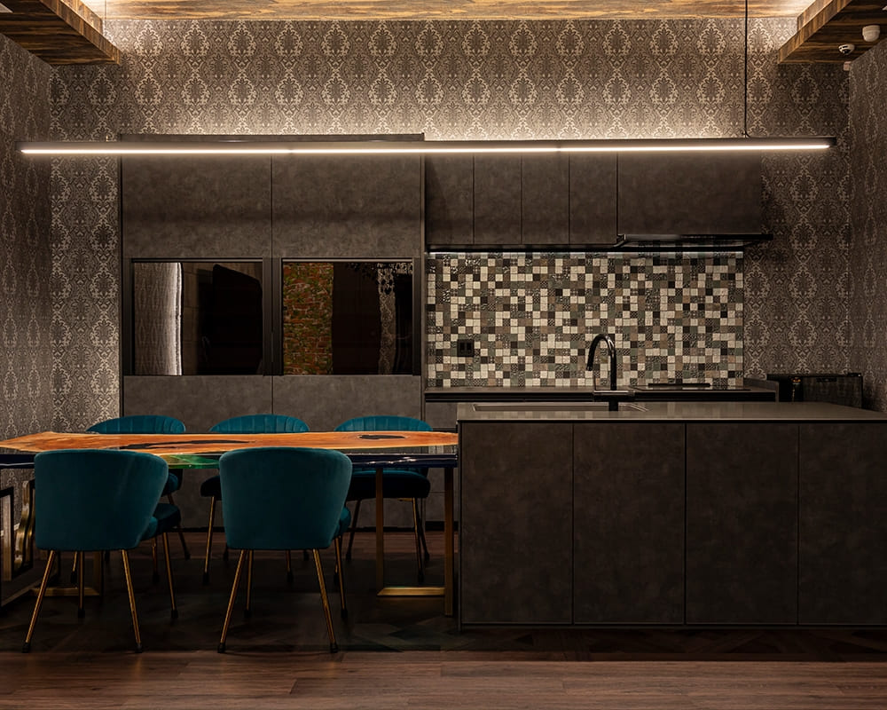 素材とデザインにこだわった内装