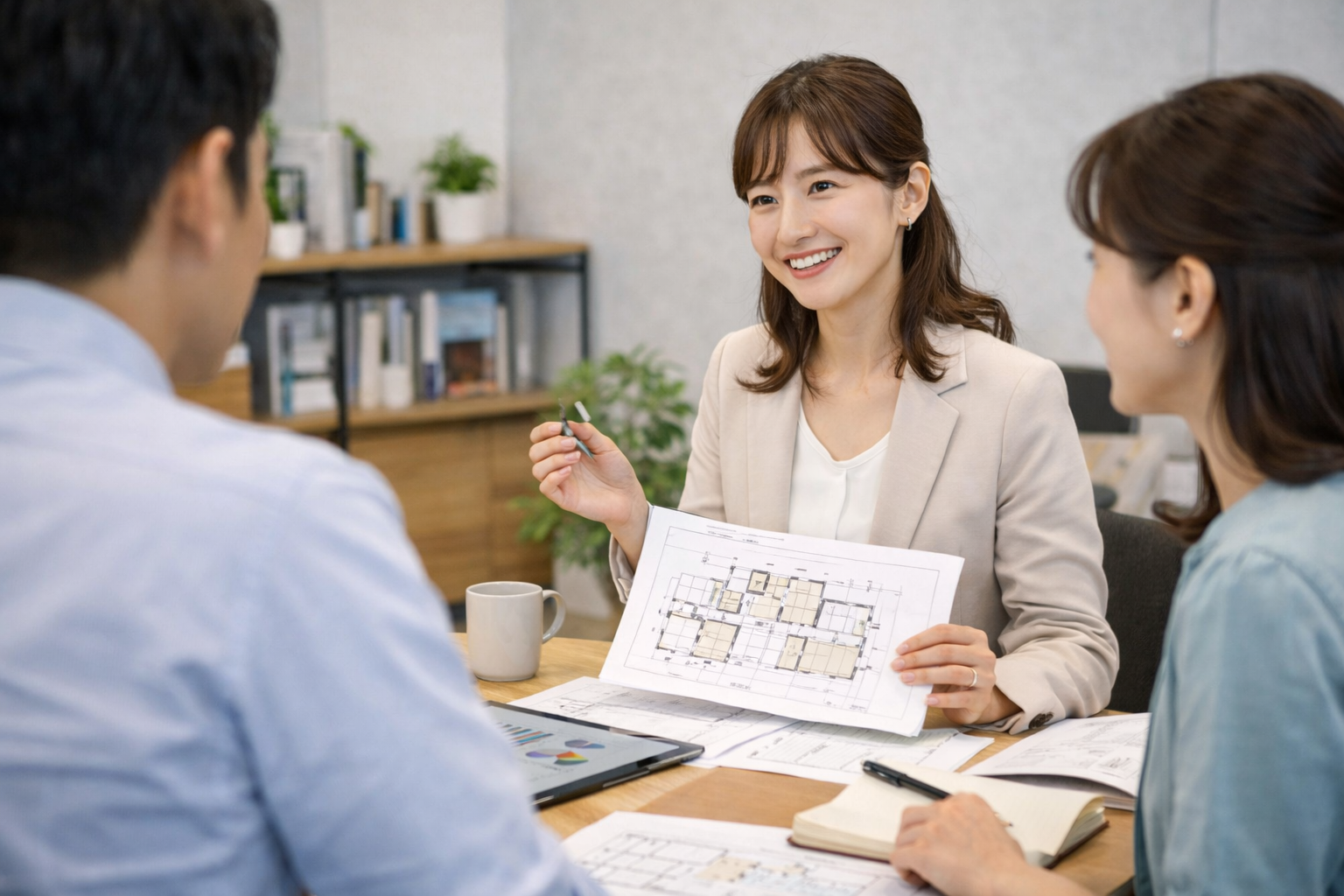 お施主様とのプラン・デザイン打ち合わせ