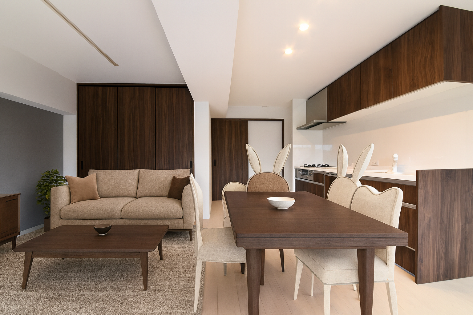 築35年マンション　２LDKから１LDKに変更。ゆったり空間にリノベーション